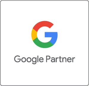 Google Partner Logo mit dem bunten G und dem Text "Google Partner