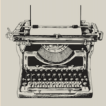 Vintage-Schreibmaschine mit leerem Papier, bereit zum Schreiben.